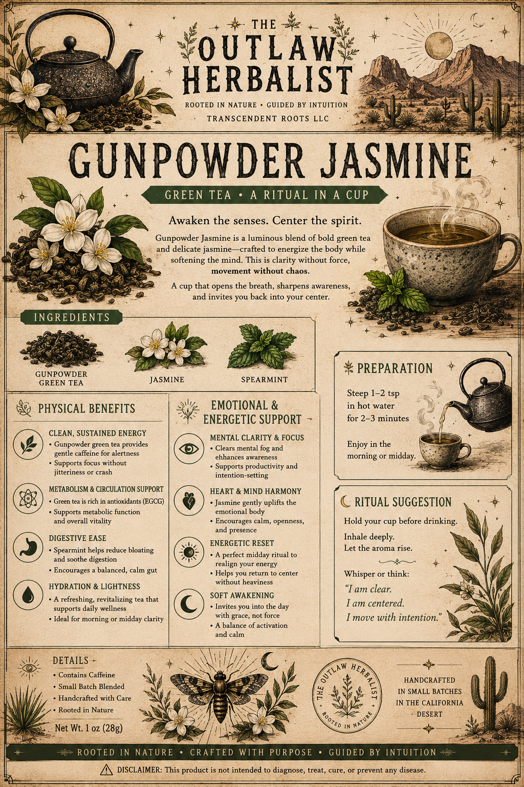 Gunpowder Jasmine Green | Loose Leaf Signature House Blend